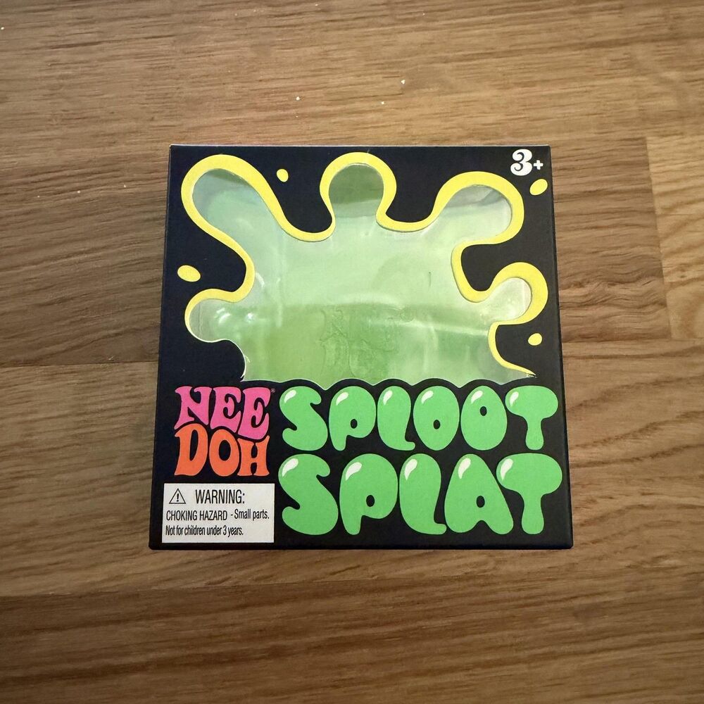 NeeDoh Sploot Splat Squishy Fidget Toy Schylling 3+ Green Stress Relief Ball New